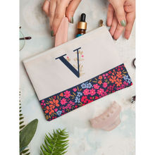 Doodle Collection Monogram - V Multifunctional Printed Cosmetic Pouch