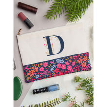 Doodle Collection Monogram - D Multifunctional Printed Cosmetic Pouch