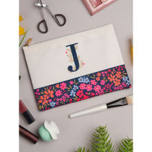 Doodle Collection Monogram - J Multifunctional Printed Cosmetic Pouch