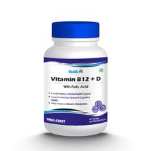Healthvit Vitamin B12 D3 With Folic Acid - 60 Tablets