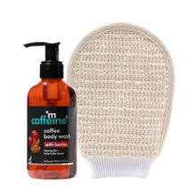 Mcaffeine Coffee Berries Body Wash & Bath Glove Combo For Exfoliation & Tan Removal