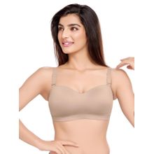 Juliet Womens Padded Full Coverage Seamless And Strapless Polyamide Spandex Bra