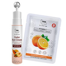 TNW The Natural Wash Under Eye Cream With Cooling Massage Roller + Vitamin C Face Sheet Mask
