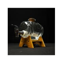 Melbify Barrel Decanter with Tap (1000 ML) For Whiskey, Beer, Cocktail & Mocktail