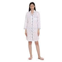 Shopbloom I Heart Bed Long Sleeve Women's Sleep Shirt - White