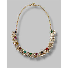 Beryachi Navratan Flower Polki Kundan Necklace Set