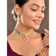 DASTOOR Womens Gold Plated Designer Necklace Set Multi-Color