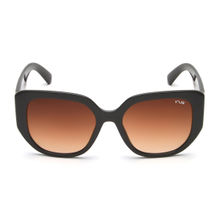 IRUS Women UV Protected Full Rim Black Frame Brown Lens Sunglasses - IRS1237C2SG (55)