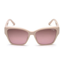 IRUS Women UV Protected Full Rim Beige Frame Pink Lens Sunglasses - IRS1239C4SG (56)