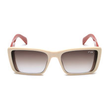 IRUS Women UV Protected Full Rim Beige Frame Grey Lens Sunglasses - IRS1246C6SG (57)