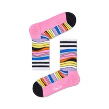 Happy Socks Athletic Layers Mid High Sock - Pink