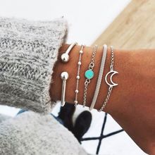 Joker & Witch Cold Moon Set Of 5 Silver Bracelets
