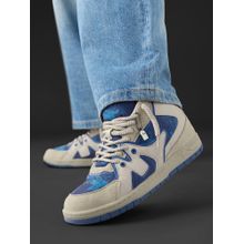 The Souled Store UBZ Mid Top: Men Blue Sneakers