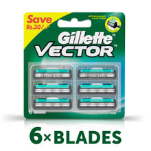 Gillette Vector Plus Blades For Men (Pack of 6)