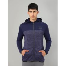 Technosport Men Blue Colorblock Hoodie