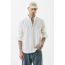 Snitch Men Off White Stripes Casual Shirt