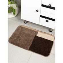 Saral Home Brown Grund Soft Antiskid Bath Mat