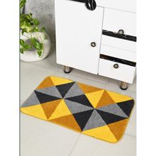 Saral Home Yellow Move Soft Antiskid Bath Mat