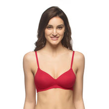 Amante Carefree Casuals Padded Non-Wired T-Shirt Bra - Red
