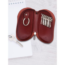 Sassora Premium Leather Zip Closure Unisex Rfid Travel Key Case