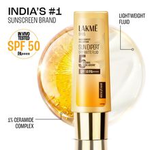 Lakme Sun Expert Dry Matte Fluid SPF 50 PA++++ Sunscreen With 1% Niacinamide & Ceramide