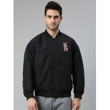 Xtep Black Printed Loose Fit Basketball Jacket