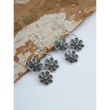 Neeta Boochra These Earring Are Floral Design & Crafted In Oxidized Silver