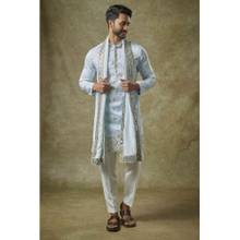 Abees Blue Embroidered Kurta with Dupatta and Pant