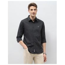 U.S. Polo Assn. Denim Co. Mens Regular Fit Vertical Striped Black and Gold Shirt