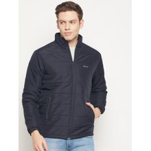 SPIRIT Mens Navy Solid Full Sleeve Jacket