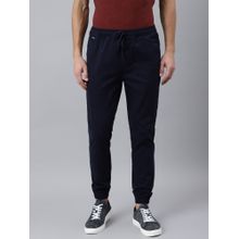 WOODLAND Solid Navy Blue Joggers