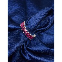 Margento Jewels 925 Sterling Silver Oval Shape Red Ruby Ring