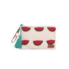 Astrid Multicolor Hand Beaded Cotton Travel-Makeup Pouch