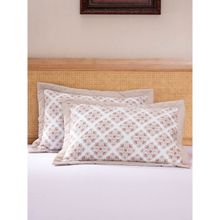 Maspar Vintage Exotic Heritage Finest Retro 145Gsm Cotton Quilted Red Standard Pillow Sham Set Of 2