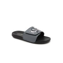 Bewakoof Men's Black Litt Shit Printed Velcro Sliders