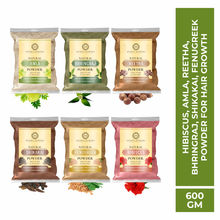 Ayusoul Ayurveda Hibiscus, Amla, Reetha, Bhringraj, Shikakai & Fenugreek Powder for Hair Growth