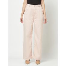 CRIMSOUNE CLUB Women Light Pink Wide Leg Jeans