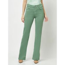 CRIMSOUNE CLUB Women Green Boot Cut Jeans