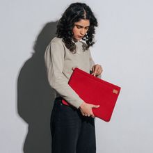 DailyObjects Crimson Red Skipper Sleeve Medium - Macbook Air/pro 13 Inch