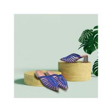 Sole House Woven Electric Blue Half Heels