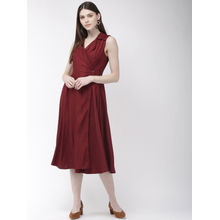 Twenty Dresses By Nykaa Fashion Let There Be Love Maroon Dress