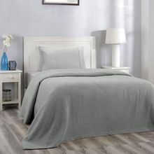 Maspar Botanical Heritage Waffle Woven Yarn Dyed 290gsm Grey Single Bed Cover