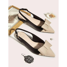 Shoetopia Stylish Uppper Bow Cream Flats For Women And Girls