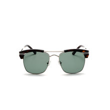 Scott Green Lens Clubmaster UV Protected Sunglass Full Rim Silver Frame With UV Protection
