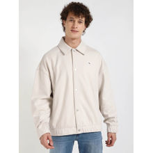 Calvin Klein Men Solid Relaxed Fit Cotton Beige Shirt