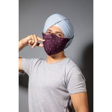 The Cover Up Project Mask For The Turban Man - Paaji (Pack Of 3, Festive) - Multi-Color (Free Size)