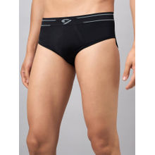 C9 Airwear Solid Seamless Black Brief For Men