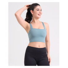 RYZ Core Padded Cross Back Blue Sports Bra