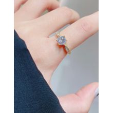 Salty Gold-Tone Engagement Adjustable Ring