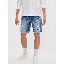 American Eagle Men Blue Air Flex+ 9 Inches Denim Shorts